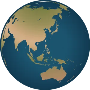 Pacific Centered Earth Map PNG image