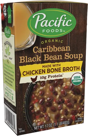 Pacific Organic Caribbean Black Bean Soup PNG image