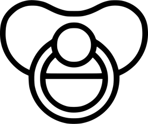 Pacifier Silhouette Outline PNG