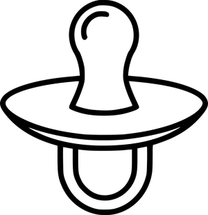 Pacifier Silhouette Outline PNG