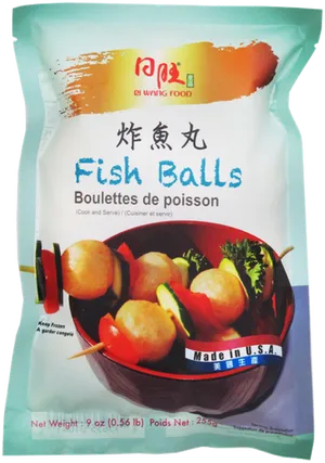 Packaged Fish Balls Product PNG image