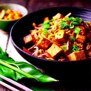 Pad Thai With Crispy Tofu PNG 77