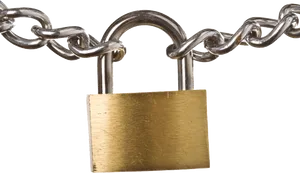 Padlock Securing Chain Link PNG image