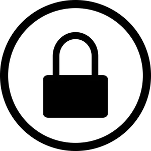 Padlock Silhouette Icon PNG image