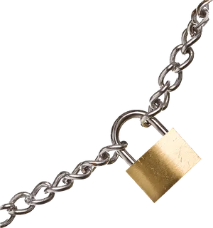 Padlockand Chain Security PNG image