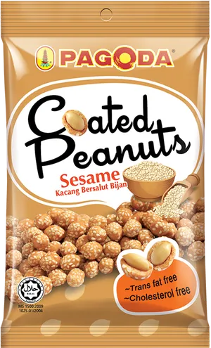 Pagoda Coated Sesame Peanuts Packaging PNG