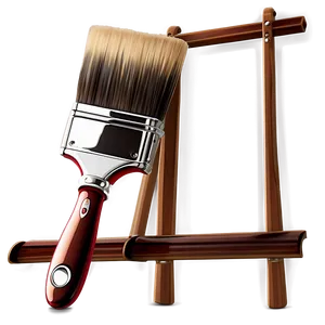 Paint Brush And Easel PNG Igi