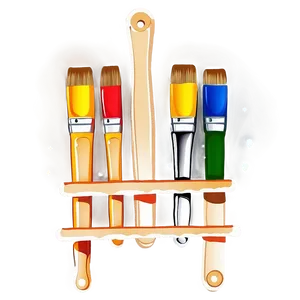 Paint Brush And Easel PNG Ymc74