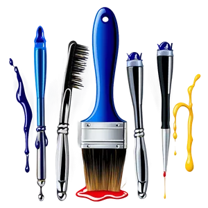 Paint Brush With Drip PNG Gbm90 PNG