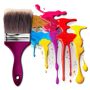 Paint Brush With Paint PNG 05042024