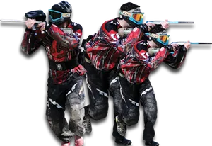 Paintball_ Team_ Action_ Pose PNG image