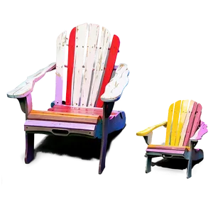 Painted Adirondack Chair PNG 37