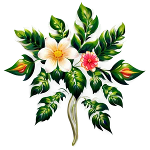 Painted Floral Pattern PNG Lqi PNG