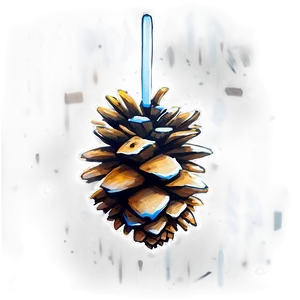 Painted Pinecone Art PNG 39