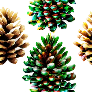 Painted Pinecone Art PNG Kfh