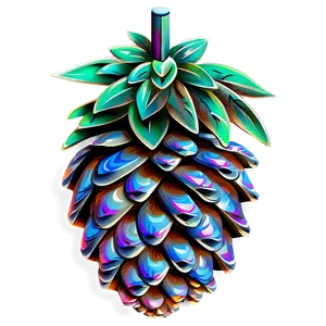 Painted Pinecone Art PNG Ura76