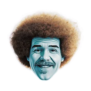 Painter Bob Ross Hairdo Png 06282024 PNG image