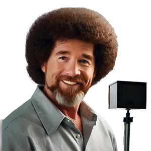 Painter Bob Ross Hairdo Png 06282024 PNG image