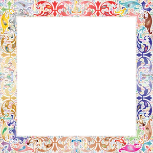 Paisley Decorated Square Frame PNG image