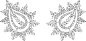 Paisley Diamond Pattern Design PNG image