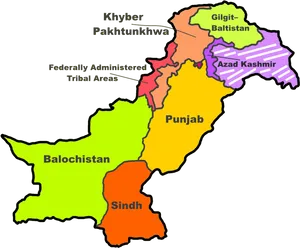 Pakistan Administrative Divisions Map PNG image