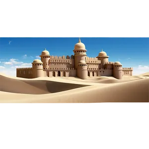 Palace Amidst The Sand Dunes PNG Qtm PNG