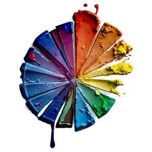 Palette With Paint Splatter PNG Muq