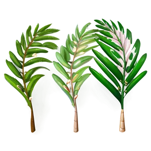 Palm Leaves Pattern PNG Fue68