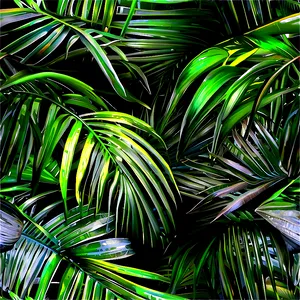 Palm Leaves Seamless PNG Aug