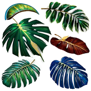 Palm Leaves Set PNG 84