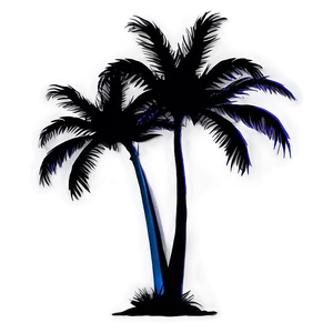 Palm Tree Night Silhouette PNG 14 PNG