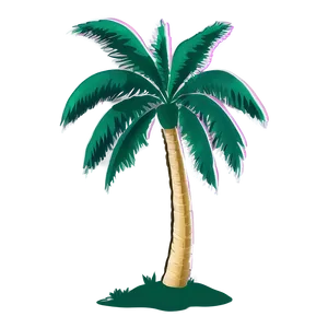 Palm Tree Silhouette B PNG image