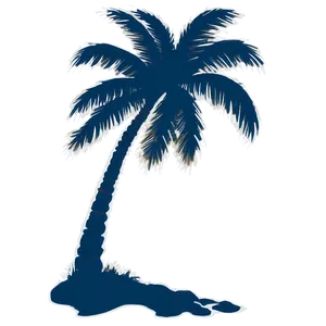 Palm Tree Silhouette On Beach PNG 5 PNG