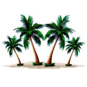 Palm Trees And Ocean PNG 05042024