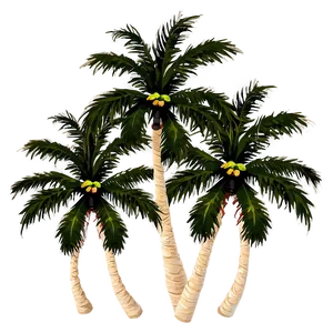 Palm Trees At Night PNG Hwk3
