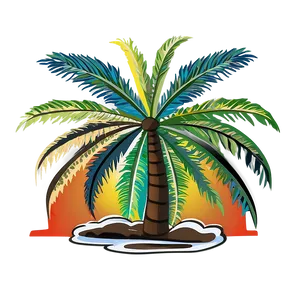 Palm Trees Border Design PNG 05042024 PNG
