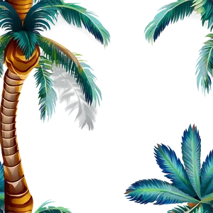 Palm Trees Border Design PNG Drf41 PNG