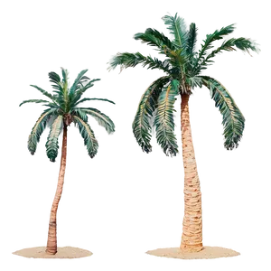 Palm Trees In Desert PNG 05042024