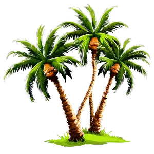 Palm Trees In Wind PNG Rys73