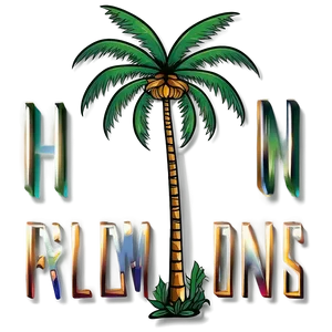 Palm Trees Line Art PNG 99
