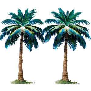 Palm Trees Reflection PNG Yhp PNG