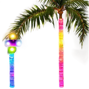 Palm Trees With Christmas Lights PNG 82