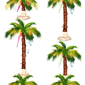 Palm Trees With Coconuts PNG Qxm9 PNG