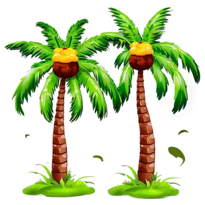 Palm Trees With Coconuts Png Rjx PNG image