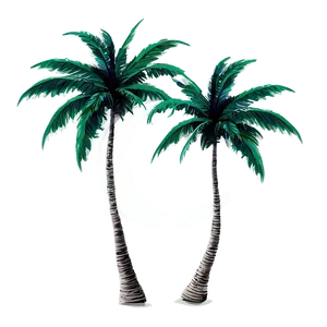 Palm Trees With Moon PNG 05042024