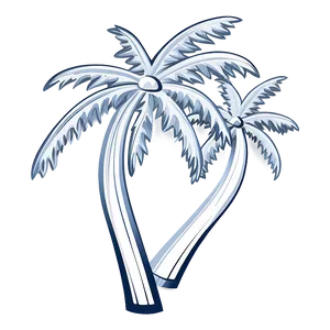 Palm Trees With Snow PNG 05042024