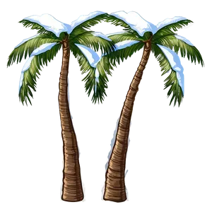 Palm Trees With Snow PNG 88