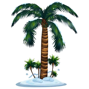 Palm Trees With Snow PNG Ylh