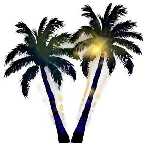 Palm Trees With Sun Flare PNG Wry PNG