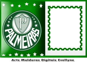 Palmeiras Logo Frame Design PNG image